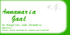 annamaria gaal business card