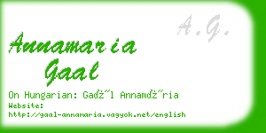 annamaria gaal business card